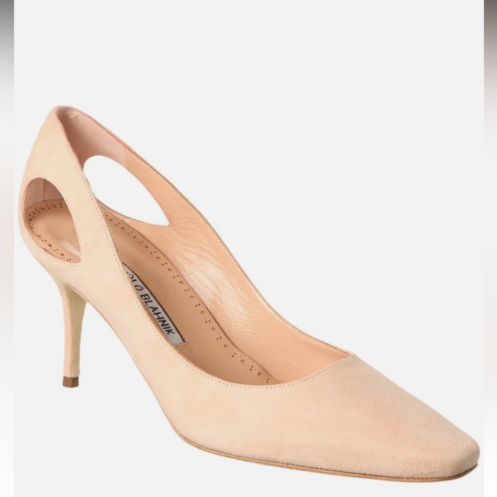 Manolo Blahnik Toplaca 70 Suede Pump